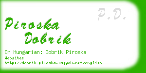 piroska dobrik business card